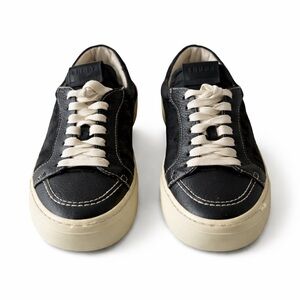 Rhude Rhecess Low Sneaker Black Leather Made in Italy Luxury Streetwear Size 8